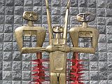 Ecuador Quito Guayasamin 1-03 Capilla del Hombre Family Sculpture Outside Outside the entrance of Guayasamin�s Capilla del Hombre is a statue of a mother, father and child, reminding me a little of Salvador Dali.
